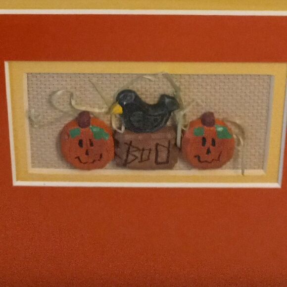 A-Z Pumpkin Sampler Framed and Matted Cottagecore Countrycore Country - Picture 3 of 7